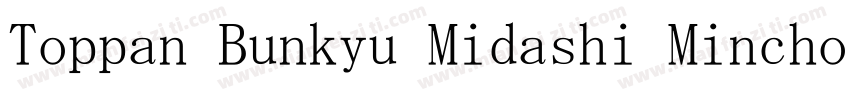 Toppan Bunkyu Midashi Mincho Extrab字体转换